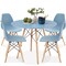 Best Choice Products 5-Piece Compact Mid-Century Modern Dining Set w/ 4 Chairs, Wooden Legs